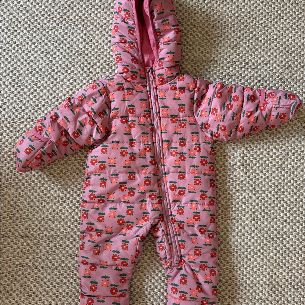 Maison Me Pink Floral Kids Snowsuit